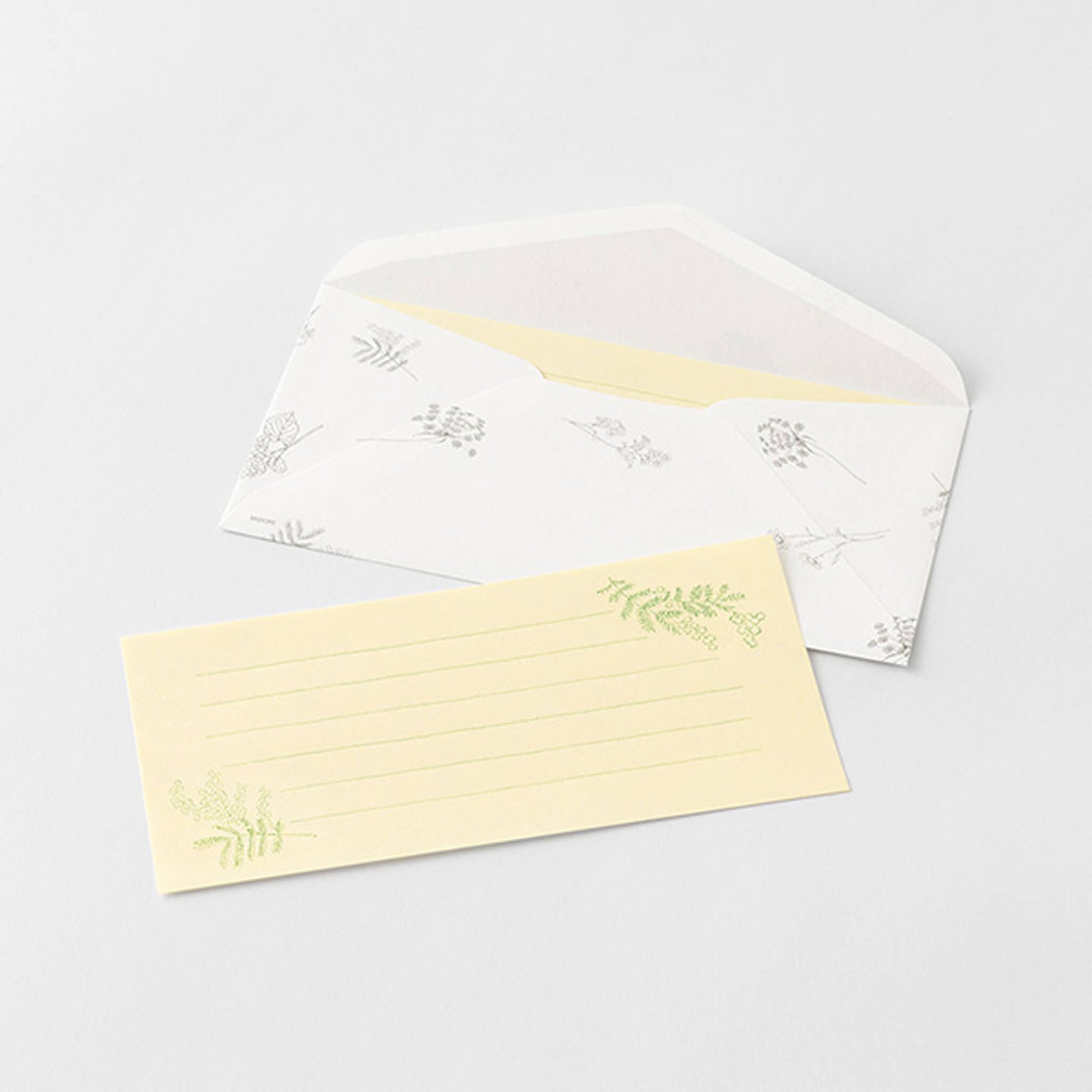 Midori Hanairo Washi Ippitsusen Letter Set – Yellow - Letter Writing Sets