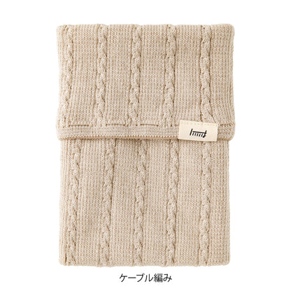 Midori HARAMAKI Knitted Book Band with Pockets - Beige - Notebook Bands