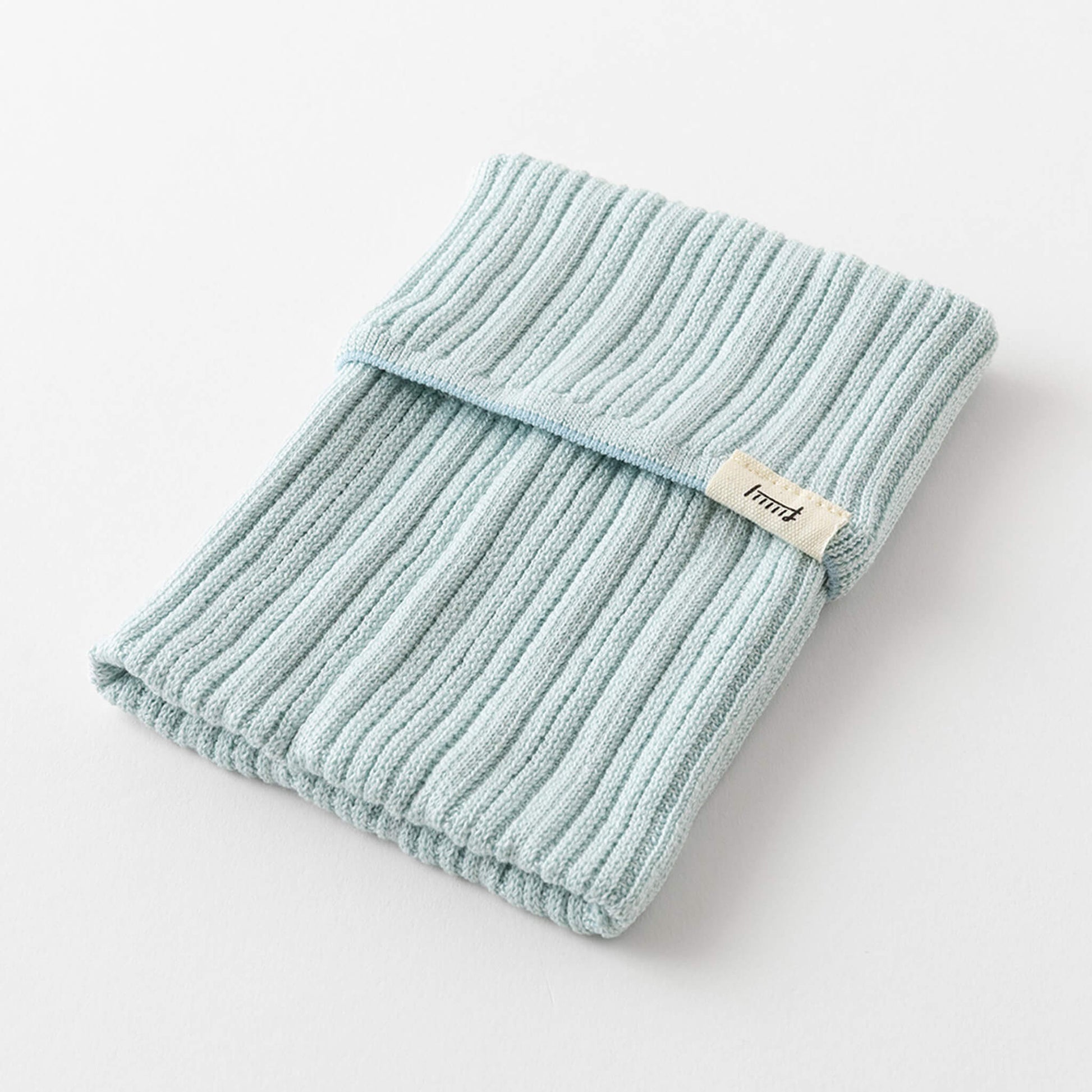Midori HARAMAKI Knitted Book Band with Pockets - Ice Blue - Notebook Bands