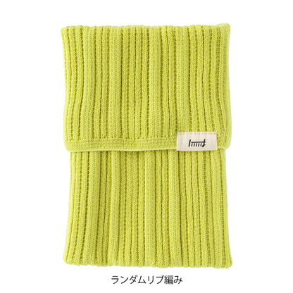 Midori HARAMAKI Knitted Book Band with Pockets - Lemon Yellow - Notebook Bands