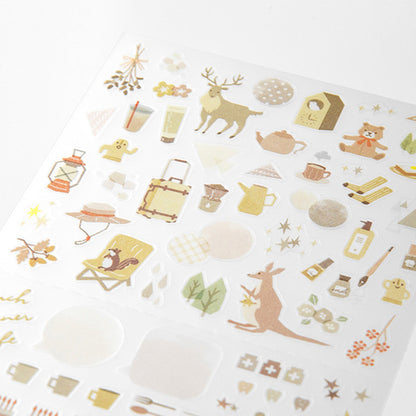 Midori Journal Sticker - Beige Tone - Sticker Sheets