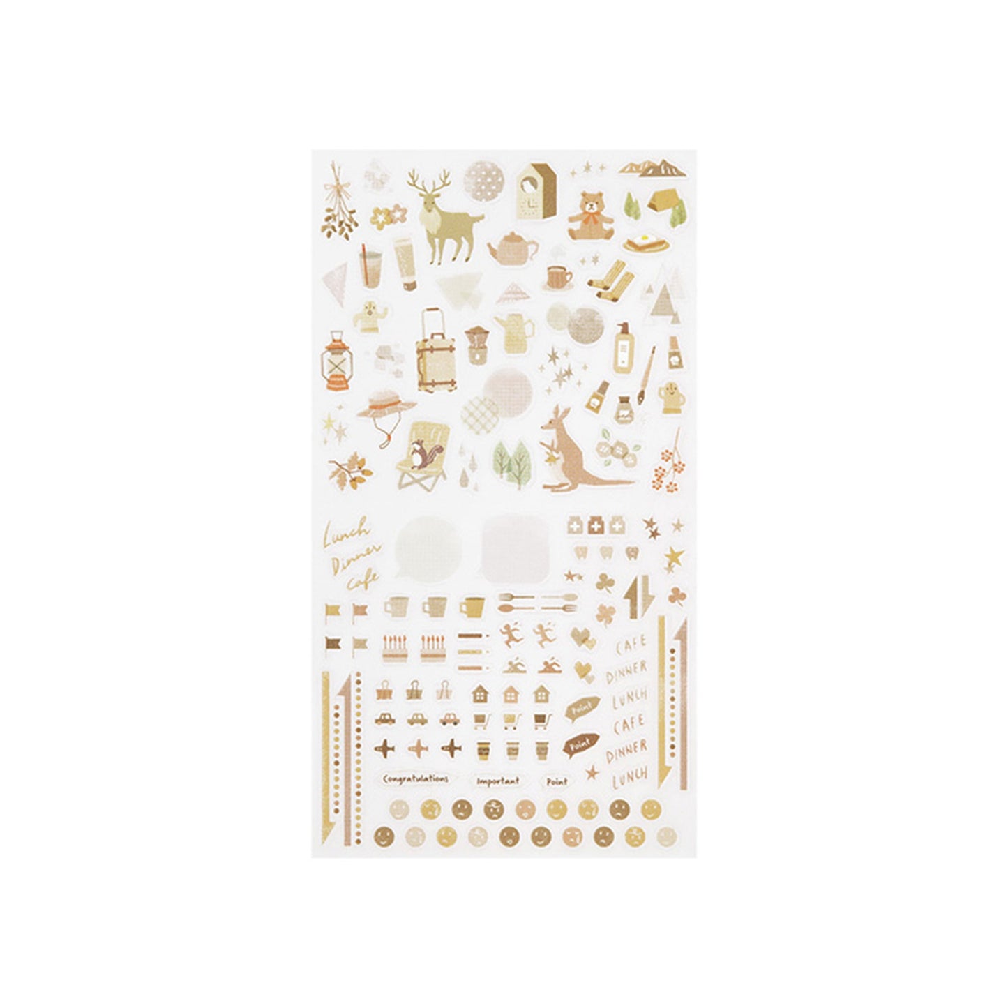 Midori Journal Sticker - Beige Tone - Sticker Sheets