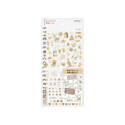 Midori Journal Sticker - Beige Tone - Sticker Sheets