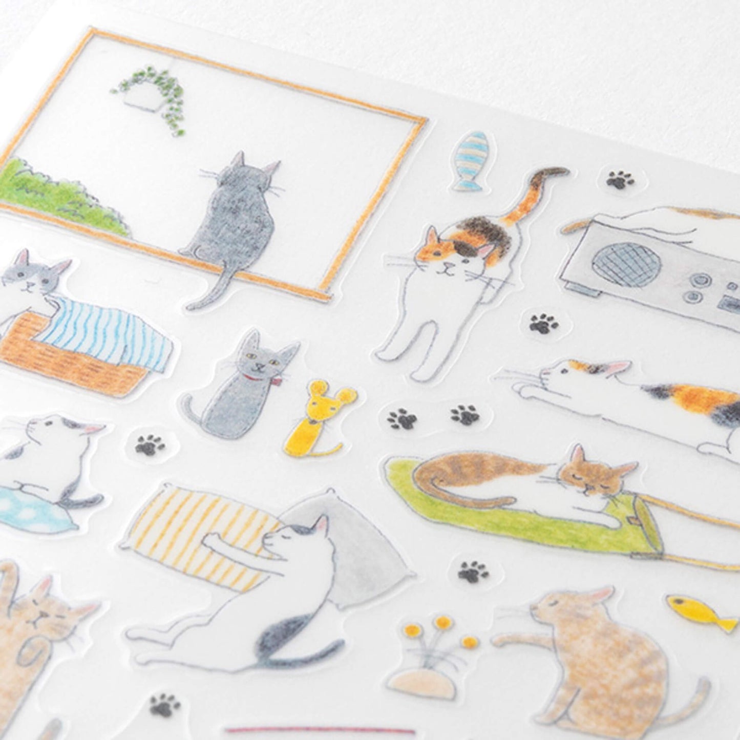Midori Journal Sticker - Cat M - Sticker Sheets