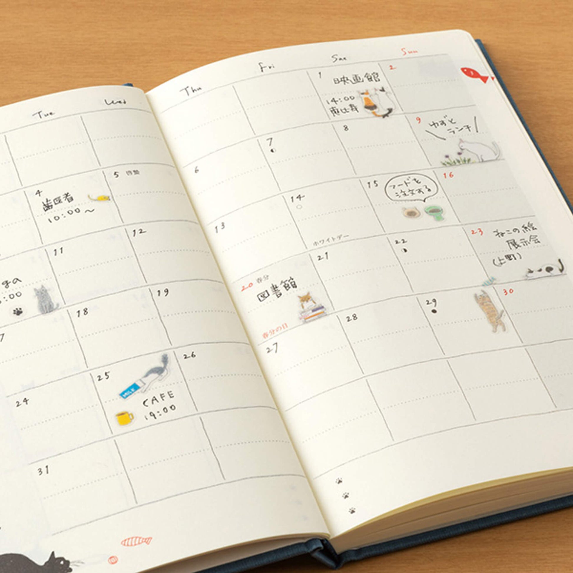 Midori Journal Sticker - Cat S - Sticker Sheets