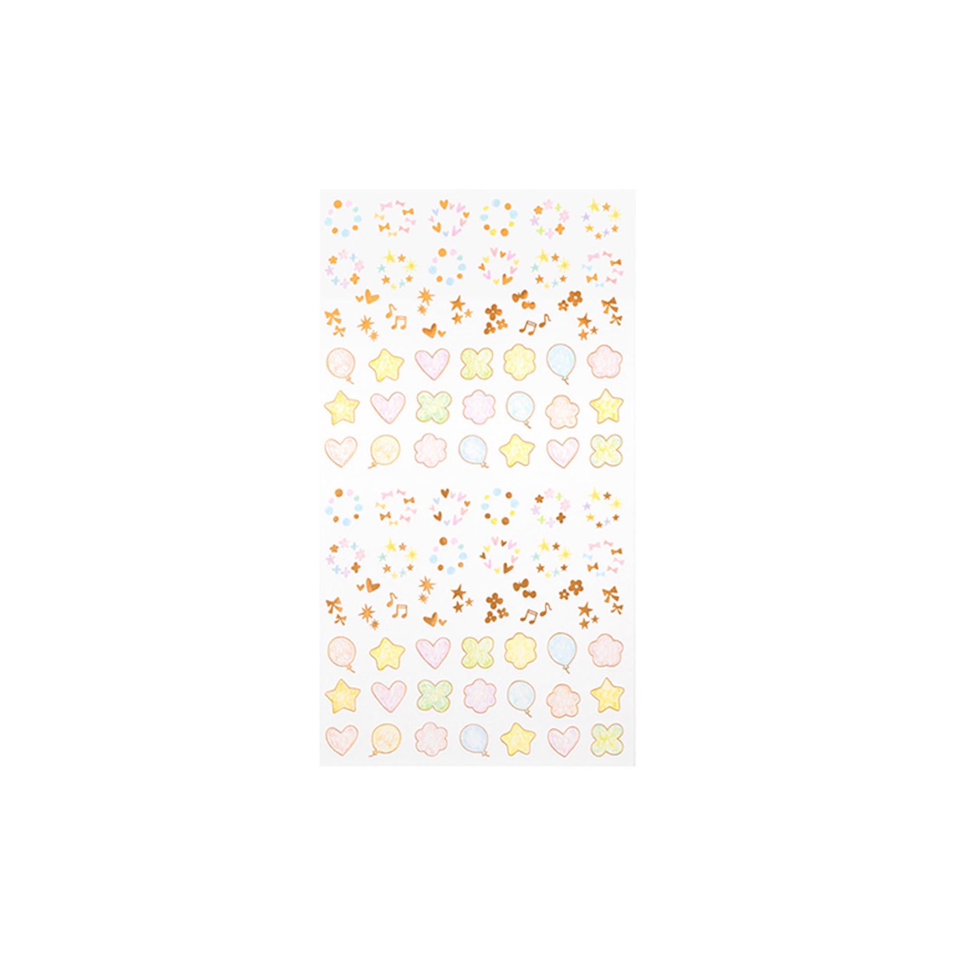 Midori Journal Sticker - Glitter Pastel - Sticker Sheets