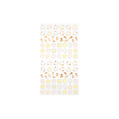 Midori Journal Sticker - Glitter Pastel - Sticker Sheets