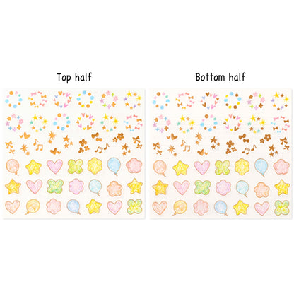 Midori Journal Sticker - Glitter Pastel - Sticker Sheets