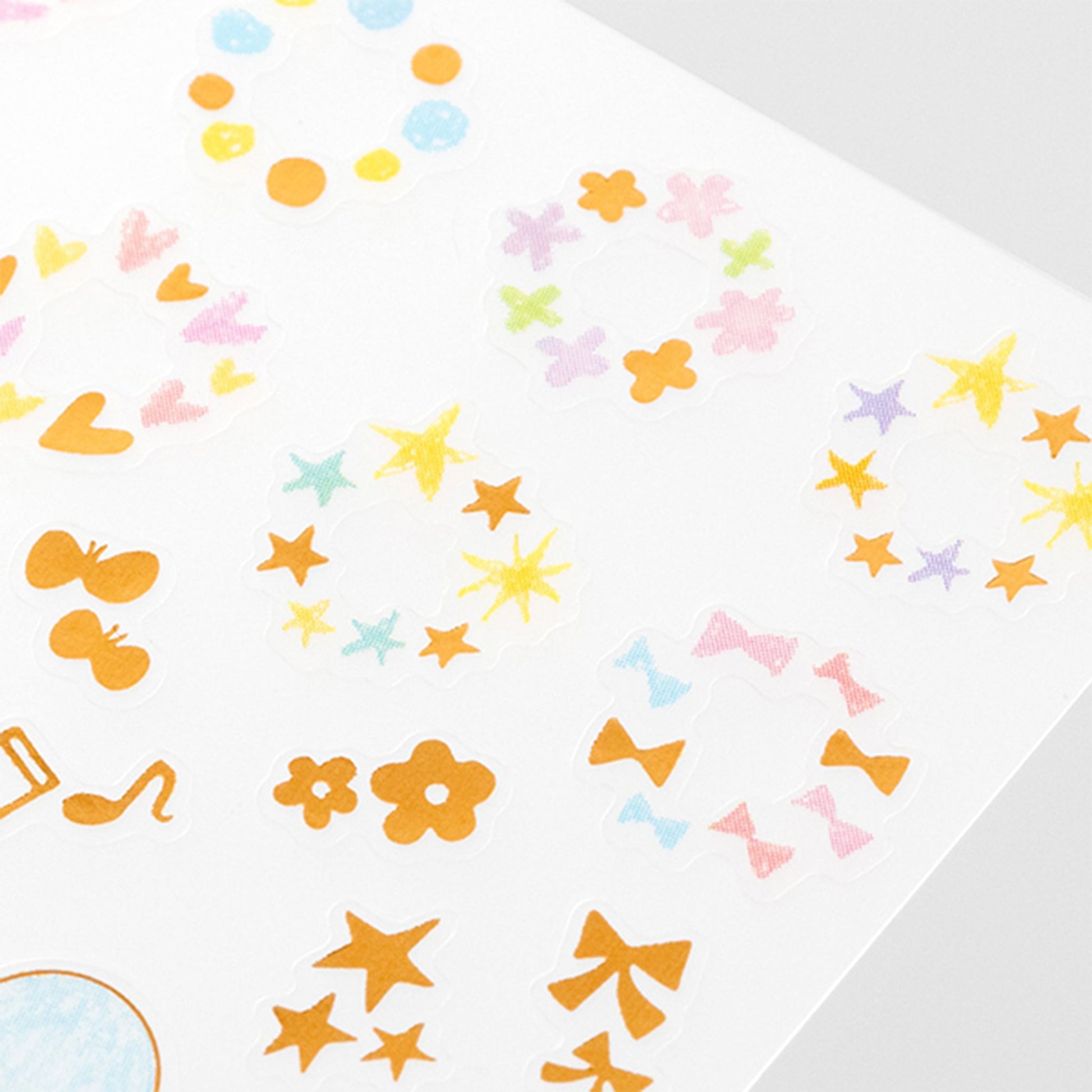 Midori Journal Sticker - Glitter Pastel - Sticker Sheets