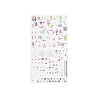 Midori Journal Sticker - Lavender Tone - Sticker Sheets