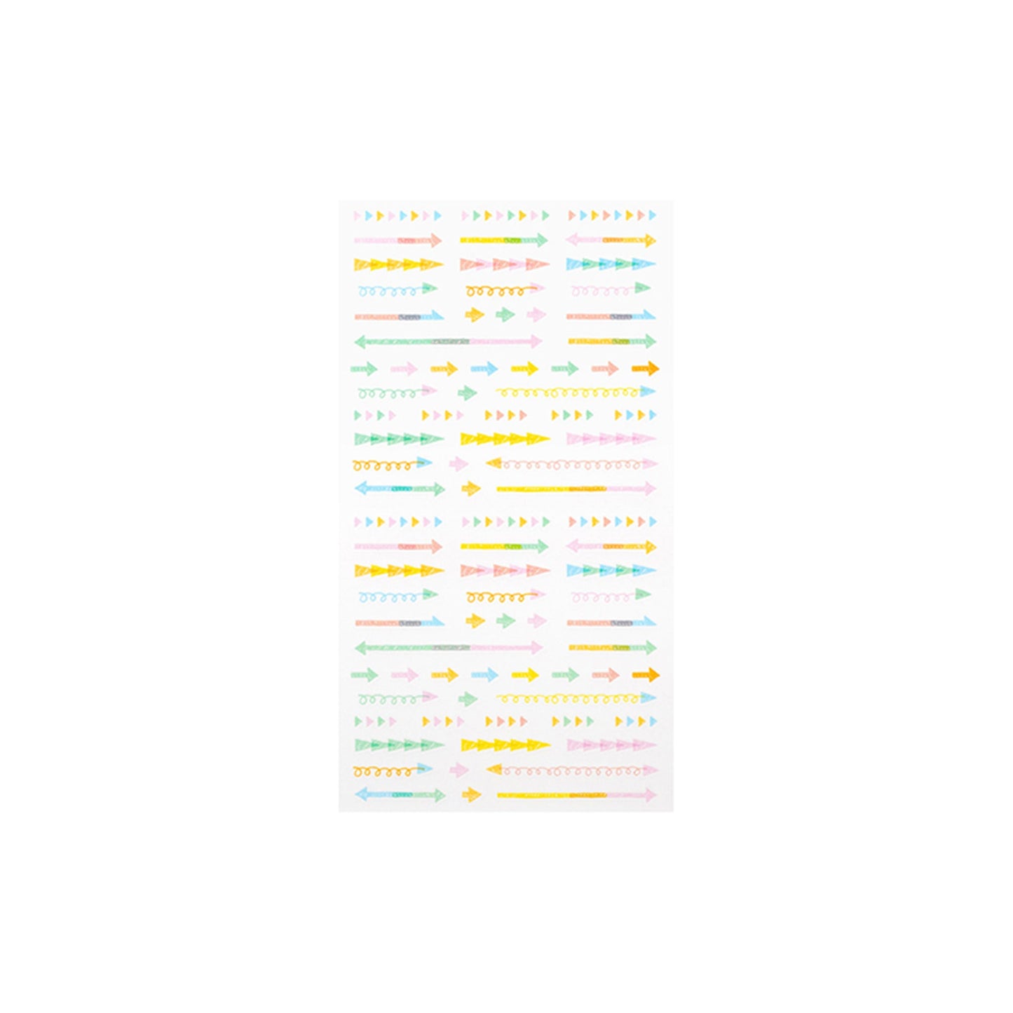 Midori Journal Sticker - Pastel Arrow - Sticker Sheets