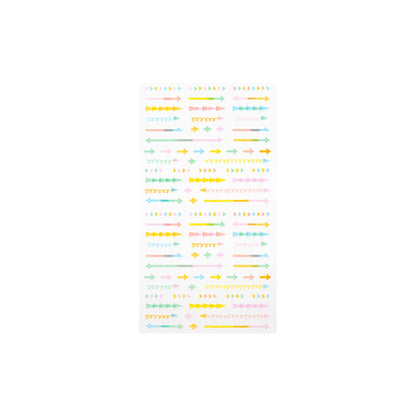 Midori Journal Sticker - Pastel Arrow - Sticker Sheets