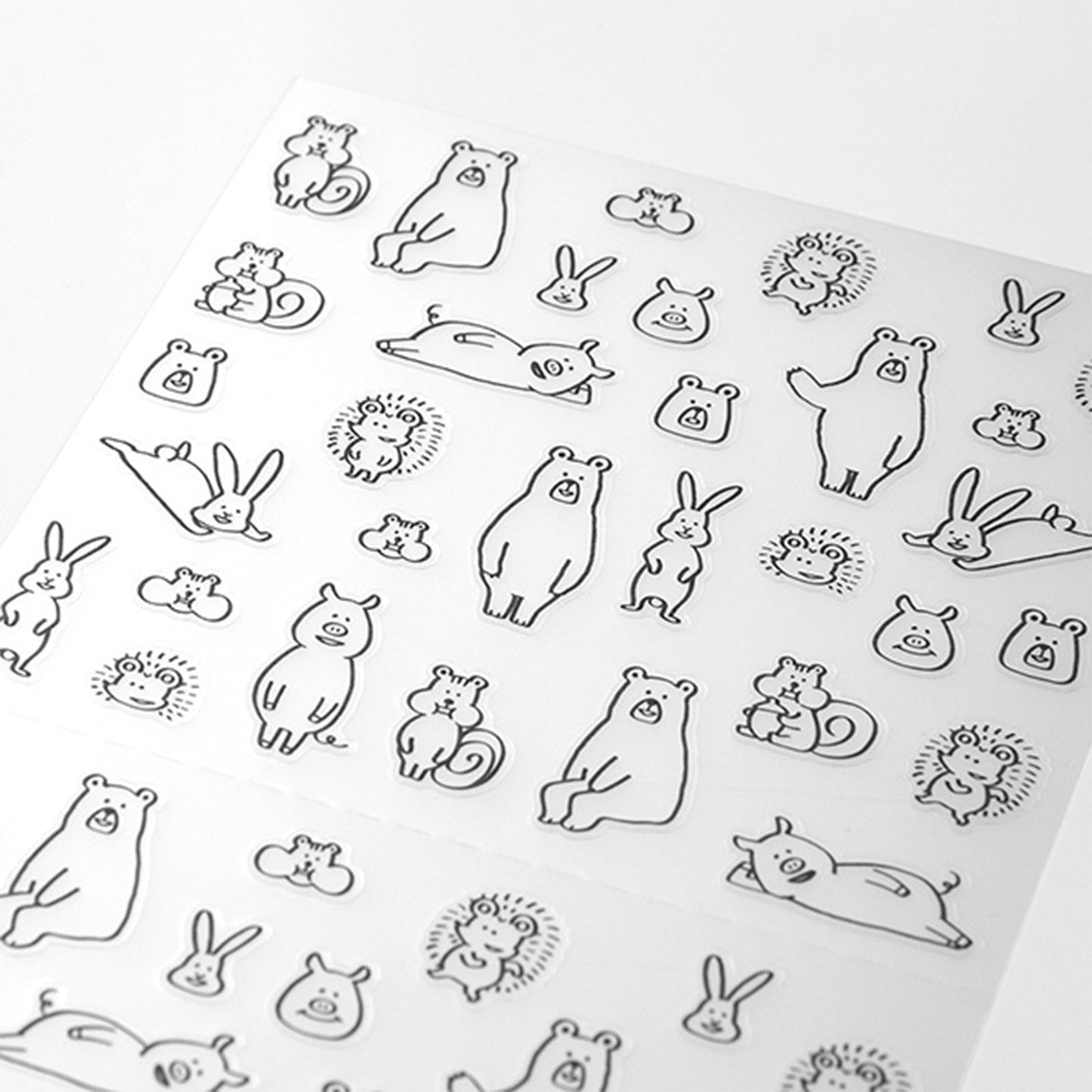 Midori Journal Sticker - Talking Forest Animal - Sticker Sheets