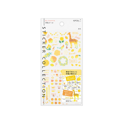 Midori Journal Sticker - Yellow Tone - Sticker Sheets