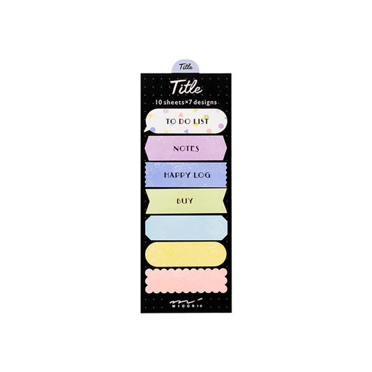 Midori Journal Sticky Notes - Colorful Title - Sticky Notes