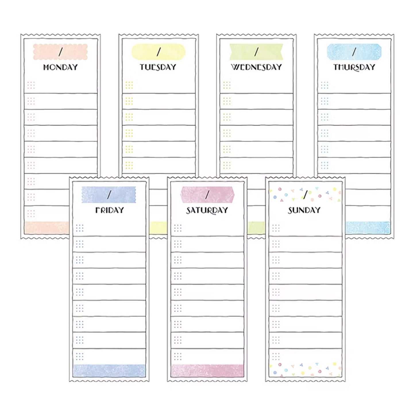 Midori Journal Sticky Notes - Weekly Log - Sticky Notes