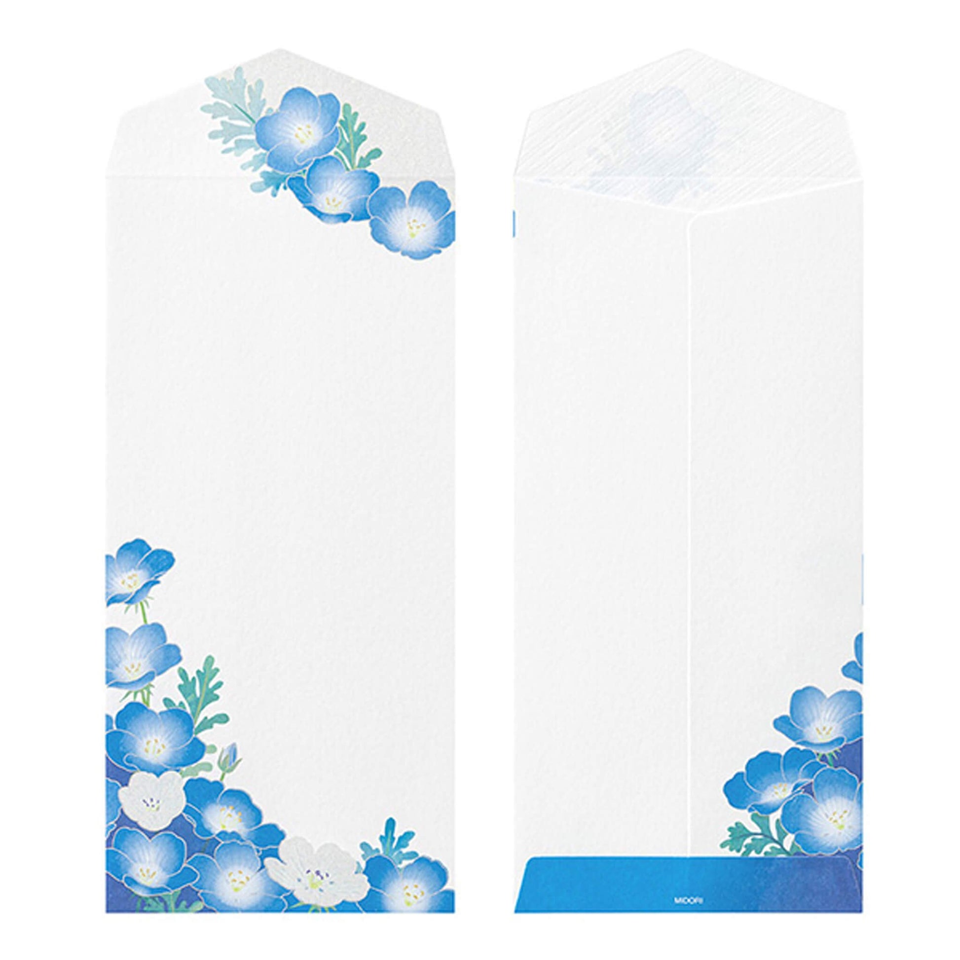 Midori Kami Series Envelope - Nemophila | Silkscreen Print - Envelopes