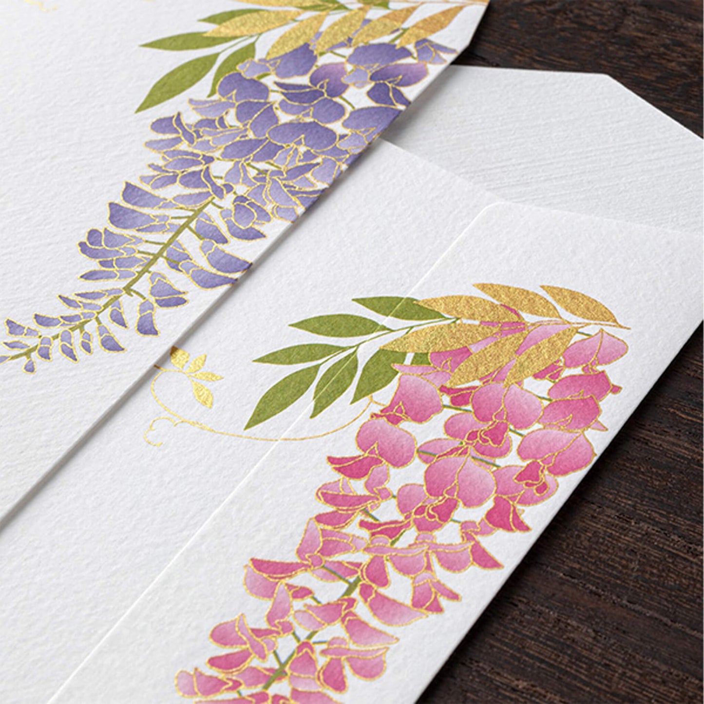 Midori Kami Series Envelope - Wisteria S2 | Silkscreen Print - Envelopes