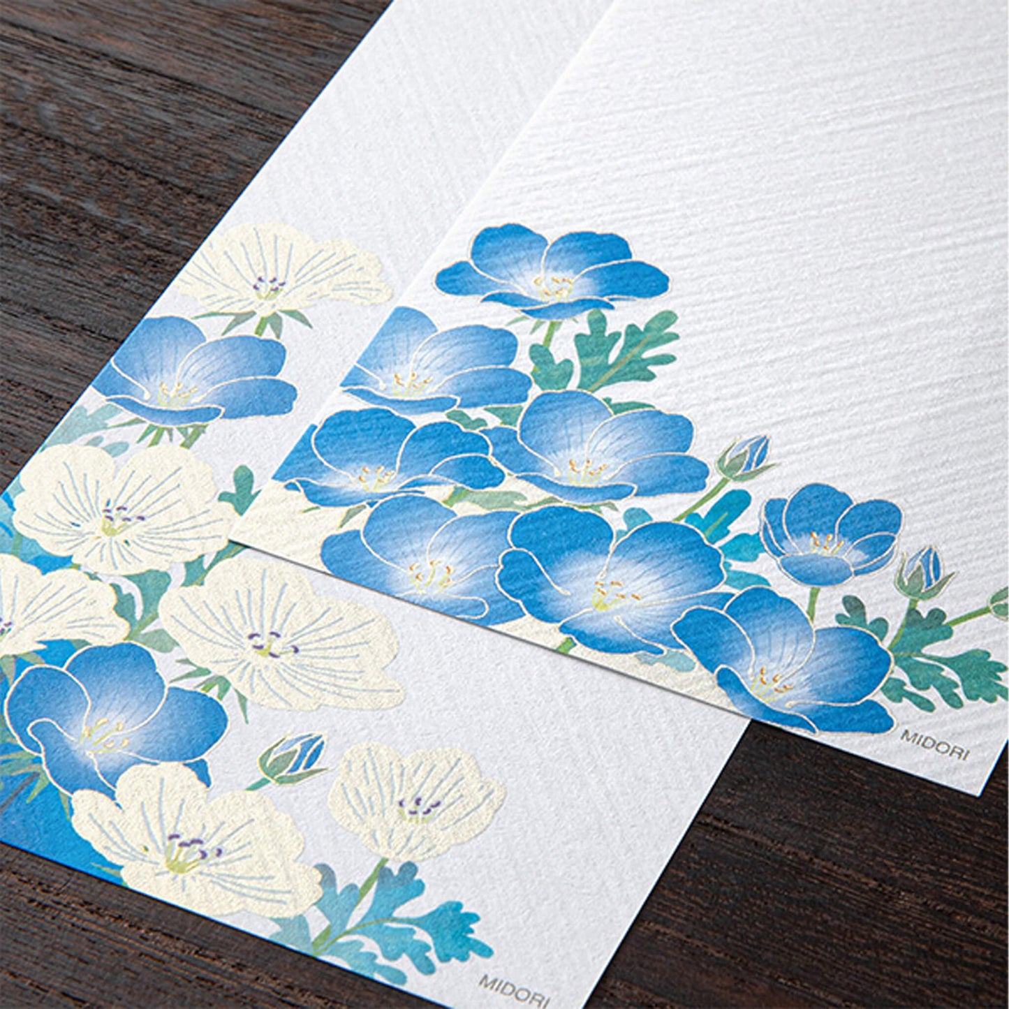 Midori Kami Series Ippitsusen - Nemophila | Silkscreen Print - Ippitsusen