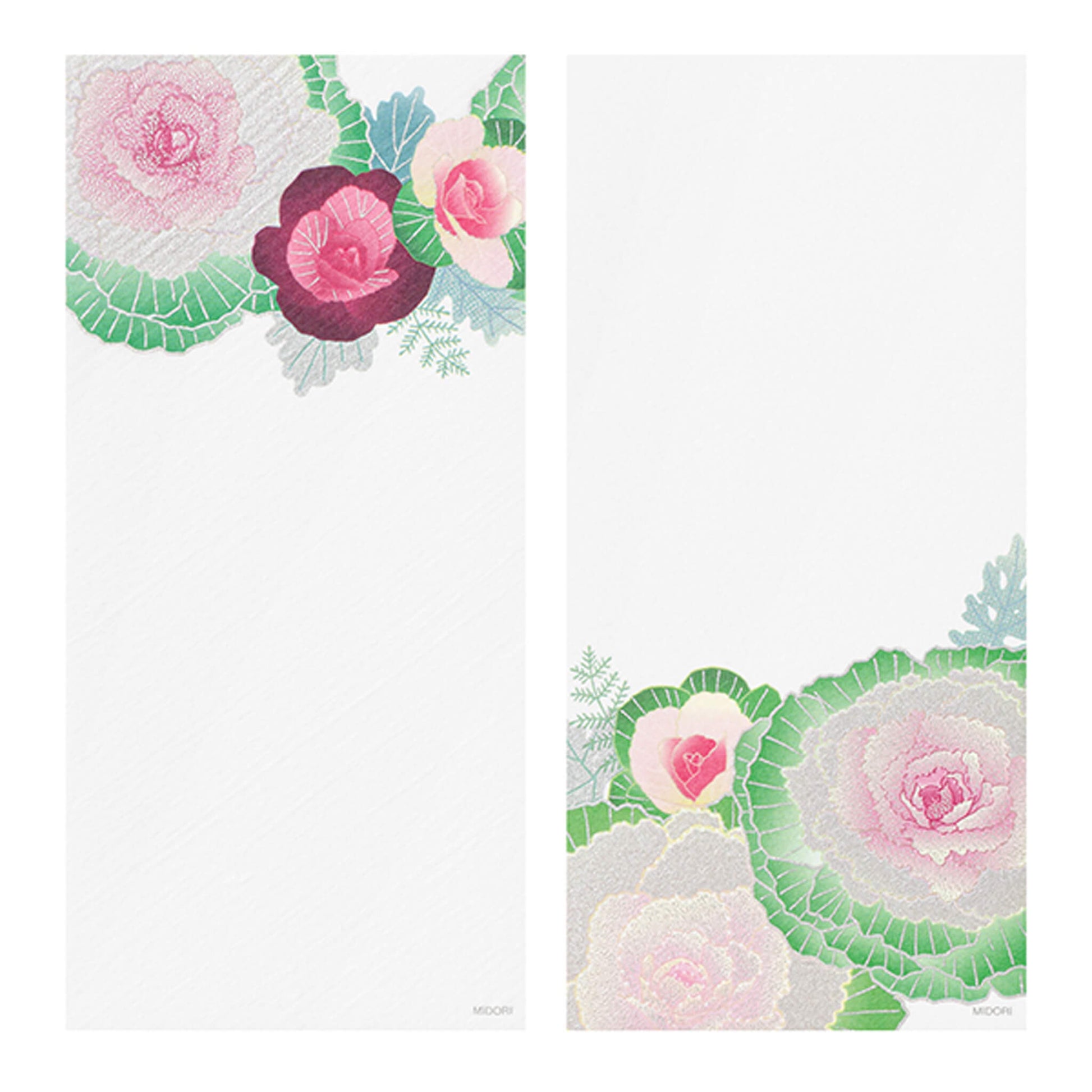 Midori Kami Series Ippitsusen - Pearlescent Silkscreen Ornamental Kale Wreath - Ippitsusen