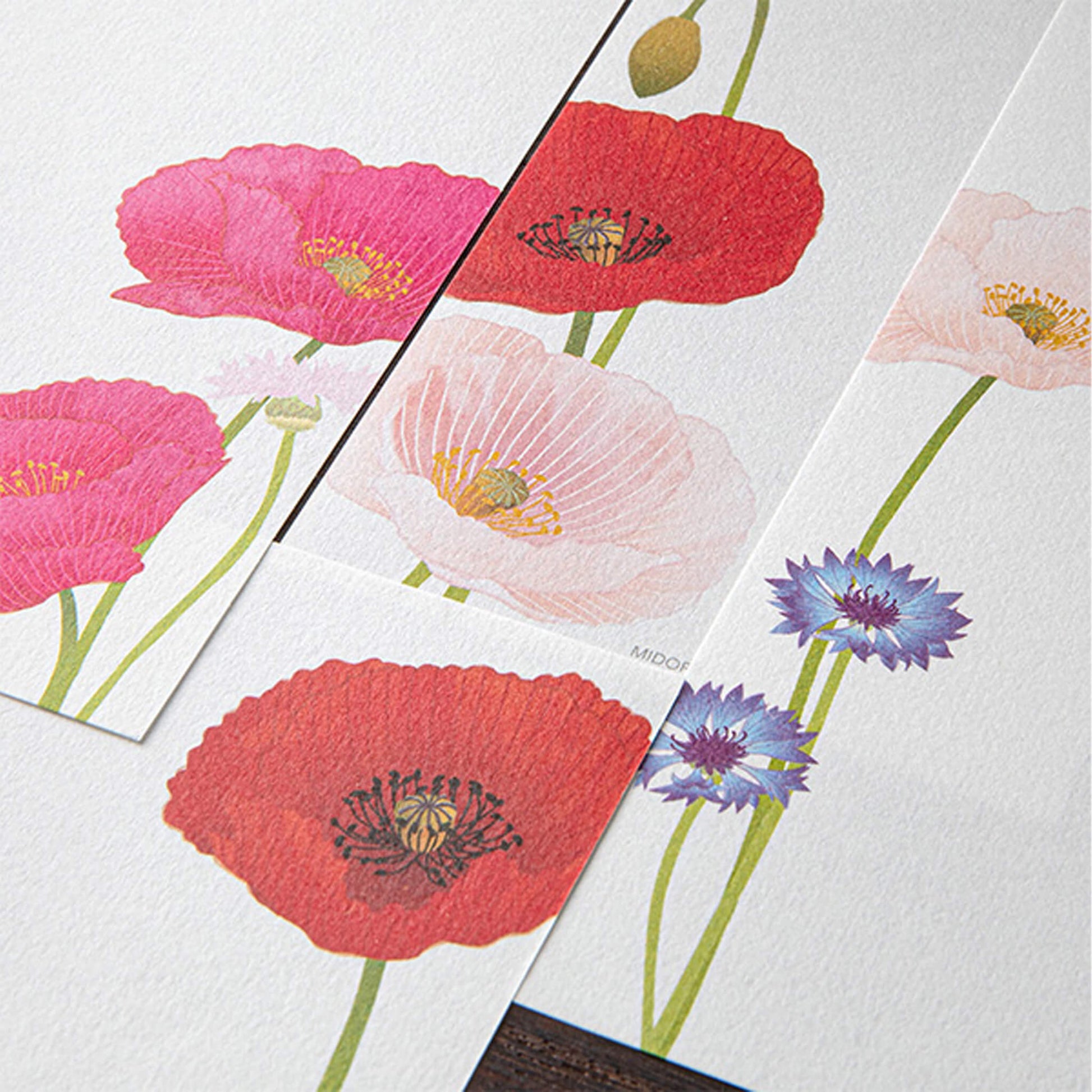 Midori Kami Series Ippitsusen - Poppy | 4 Designs - Ippitsusen