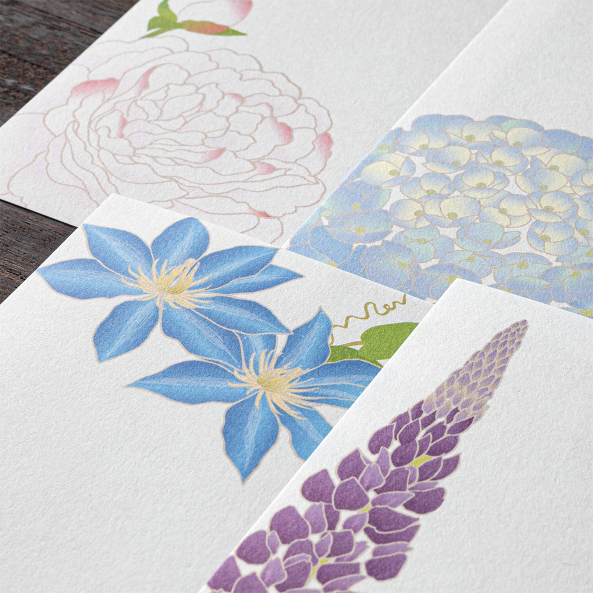 Midori Kami Series Ippitsusen - Summer Flowers S5 | 4 Designs - Ippitsusen