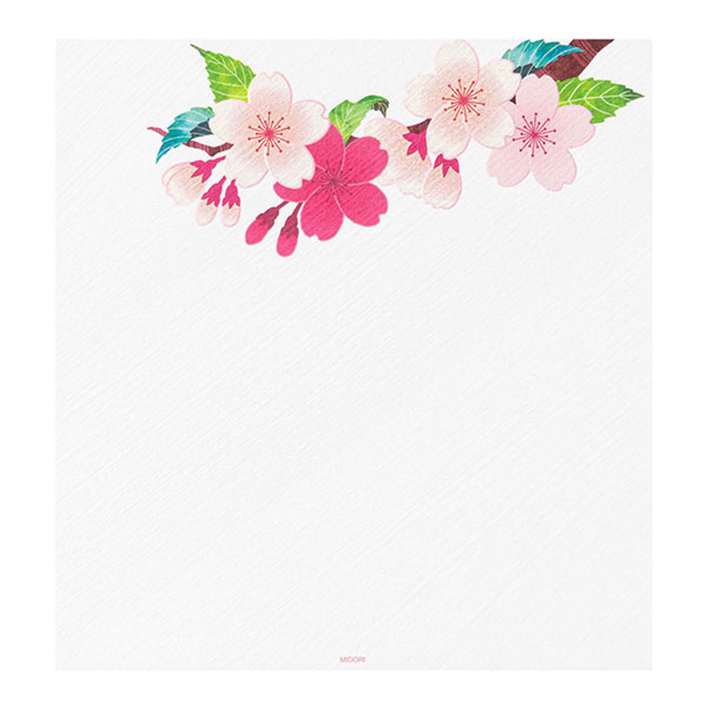 Midori Kami Series Letter Pad - Sakura | Silkscreen Print - Letter Writing Pads