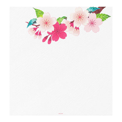 Midori Kami Series Letter Pad - Sakura | Silkscreen Print - Letter Writing Pads