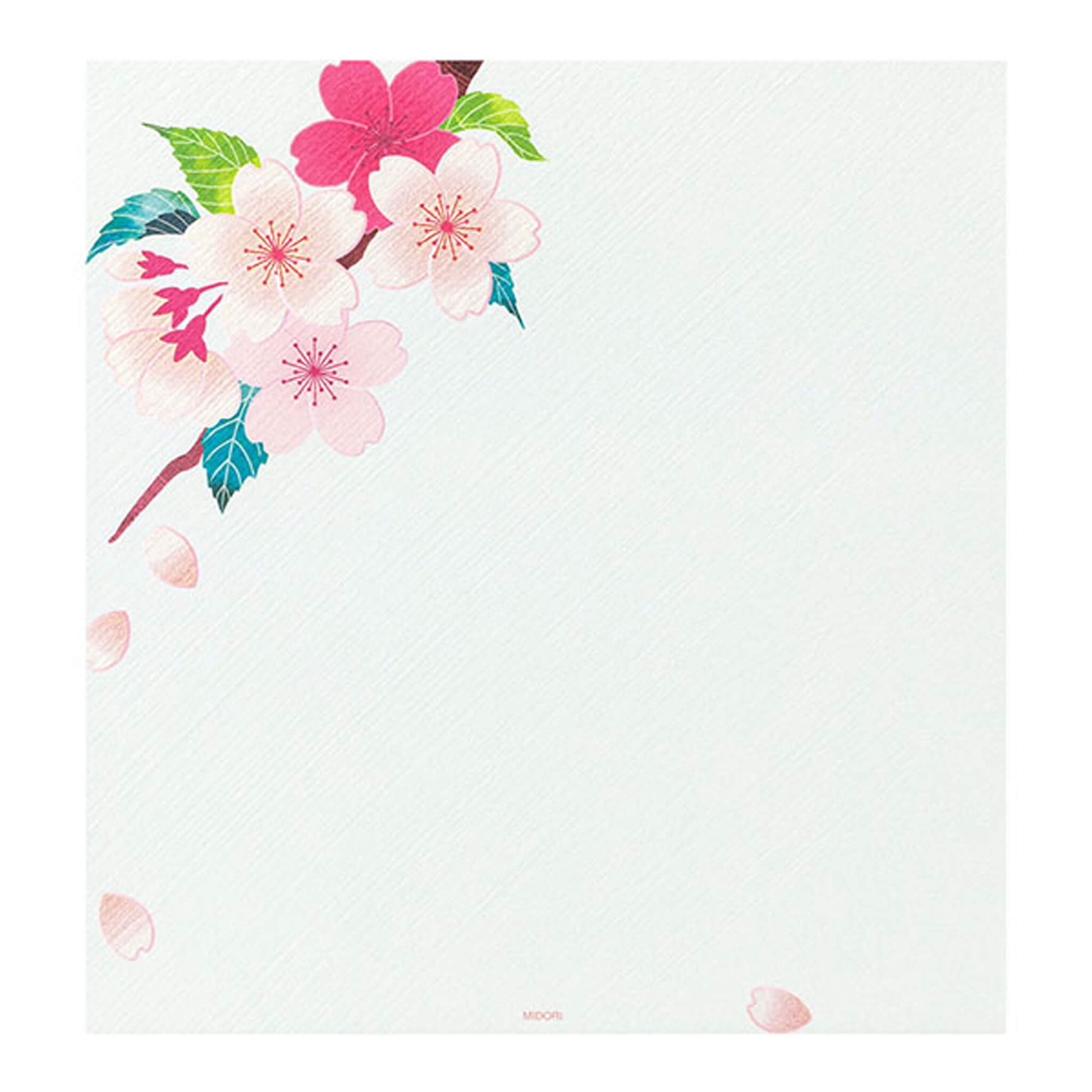 Midori Kami Series Letter Pad - Sakura | Silkscreen Print - Letter Writing Pads