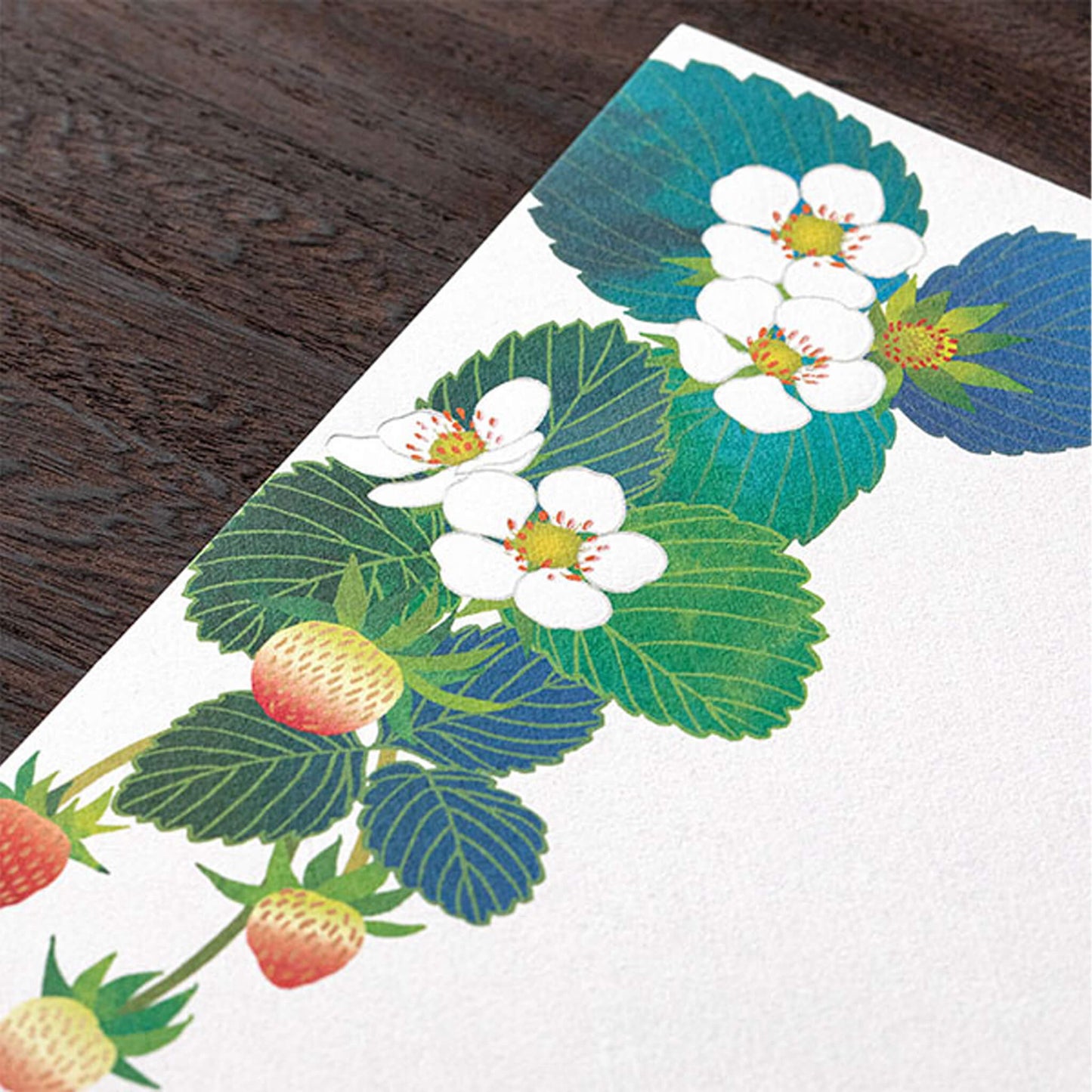 Midori Kami Series Letter Pad - Strawberry S2 | Foil Stamping - Letter Writing Pads