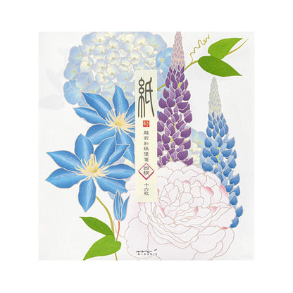 Midori Kami Series Letter Pad - Summer Flowers S5 | 4 Designs - Letter Writing Pads