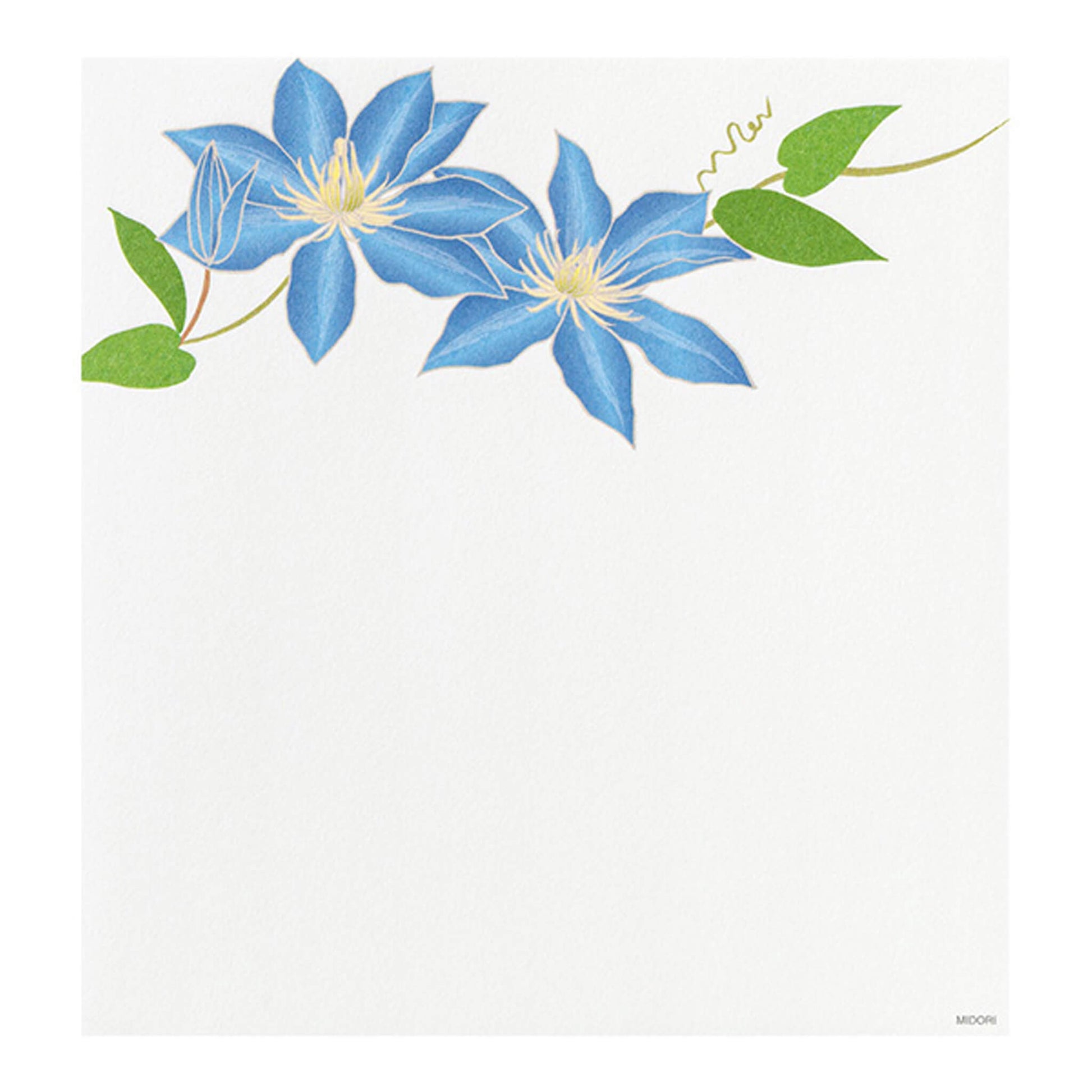 Midori Kami Series Letter Pad - Summer Flowers S5 | 4 Designs - Letter Writing Pads