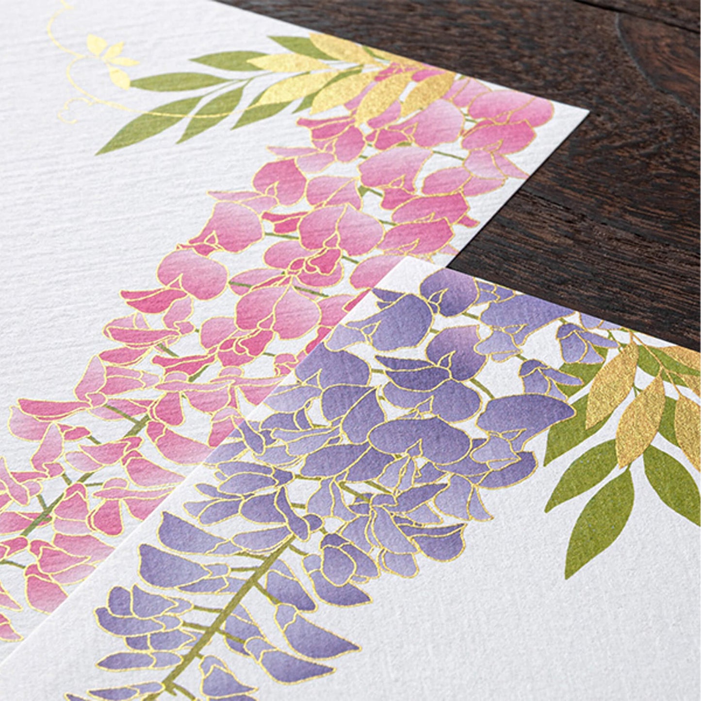 Midori Kami Series Letter Pad - Wisteria S2 | Silkscreen Print - Letter Writing Pads