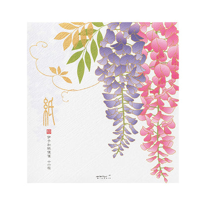 Midori Kami Series Letter Pad - Wisteria S2 | Silkscreen Print - Letter Writing Pads