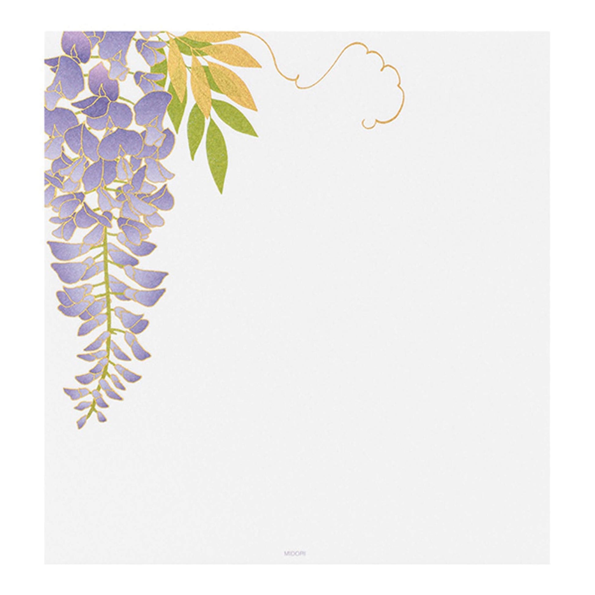 Midori Kami Series Letter Pad - Wisteria S2 | Silkscreen Print - Letter Writing Pads