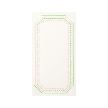 Midori Letterpress Ippitusen Note Paper - Frame Pink - Ippitsusen