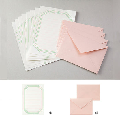 Midori Letterpress Letter Set - Frame Pink - Letter Writing Sets