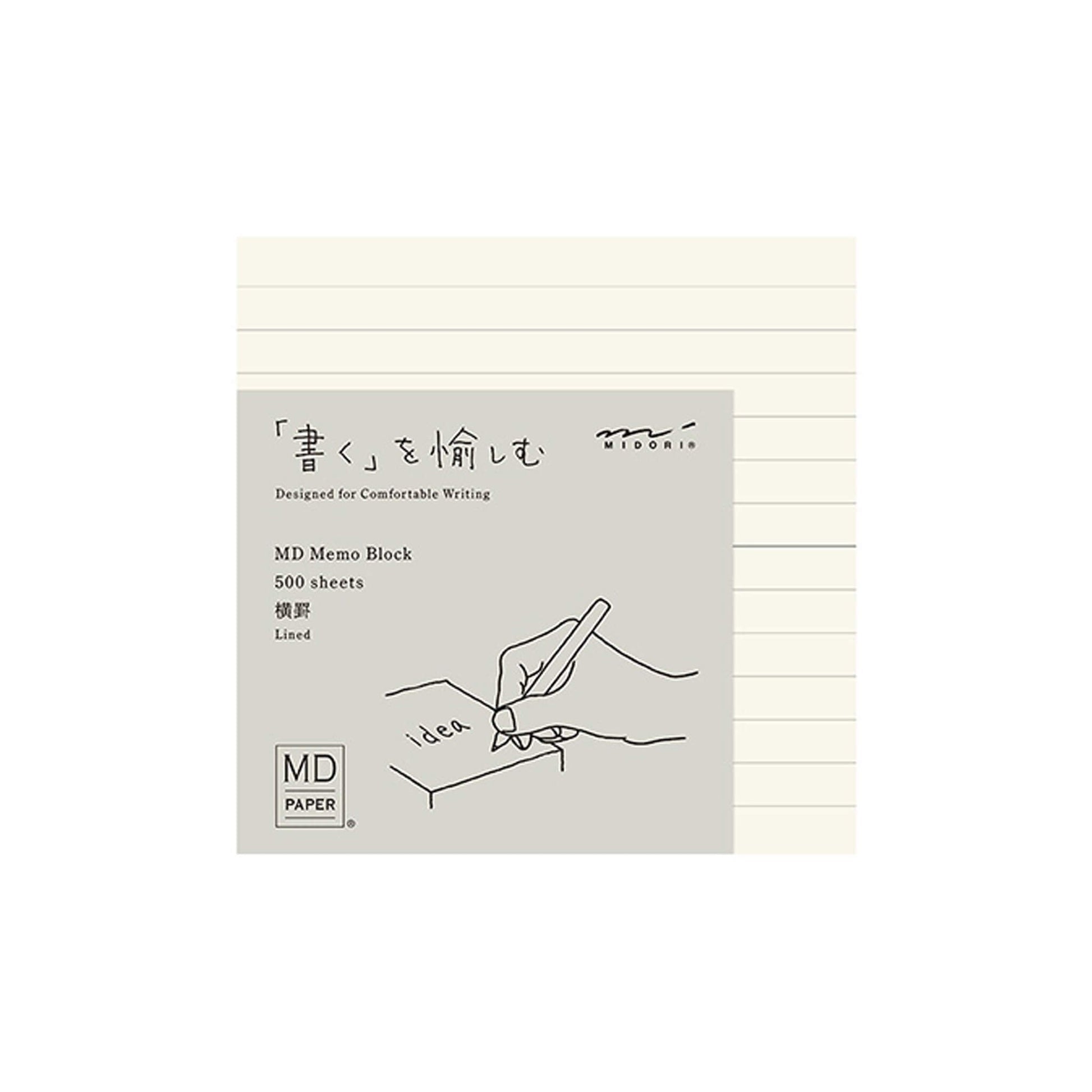 Midori MD Block Memo Pad Lined - Memo Pads