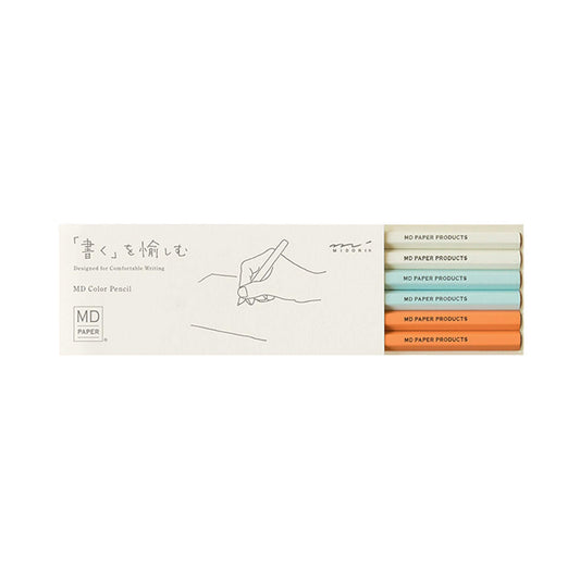 Midori MD Colored Pencil Set of 6 - Colored Pencils