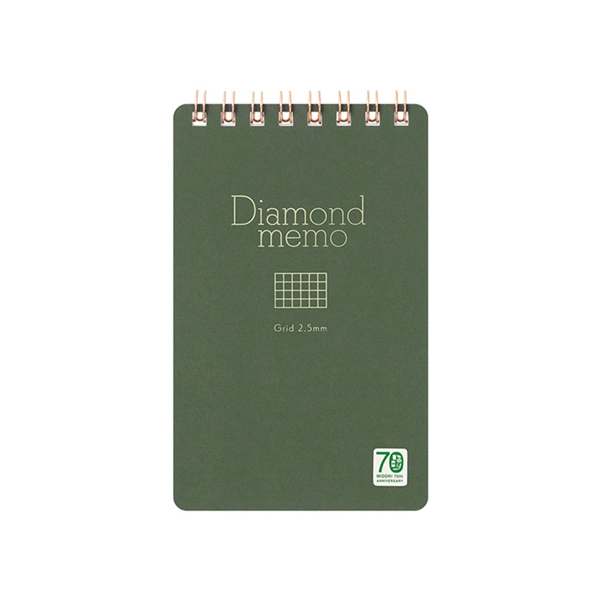 Midori Memo Diamond Green - M Size 2.5mm Grid (Limited) - Notepads