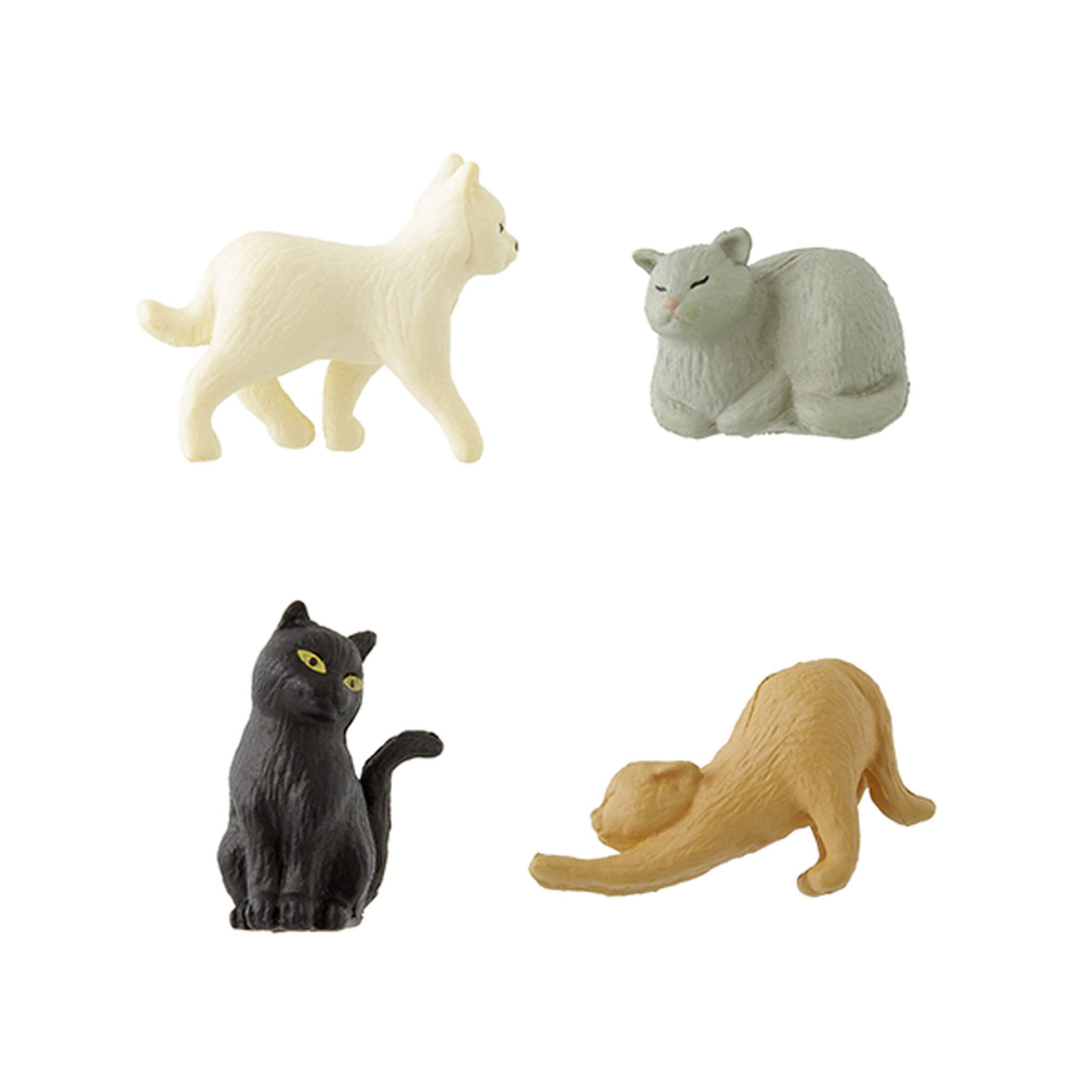 Midori Miniature Magnets 4 - pc Set Cat B - Magnets
