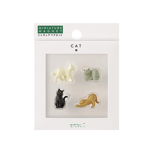 Midori Miniature Magnets 4 - pc Set Cat B - Magnets