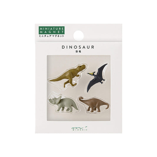 Midori Miniature Magnets 4 - pc Set Dinosaur B - Magnets