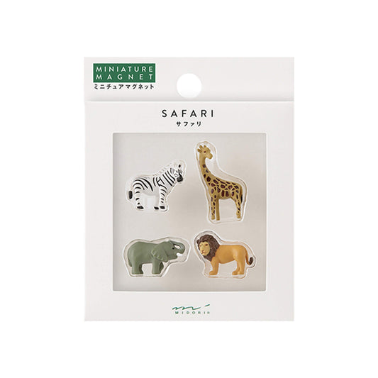 Midori Miniature Magnets 4 - pc Set Safari B - Magnets