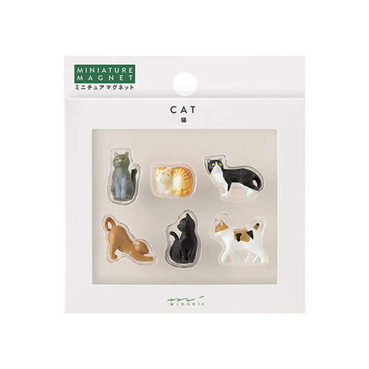 Midori Miniature Magnets 6 - pc Set Cat C - Magnets