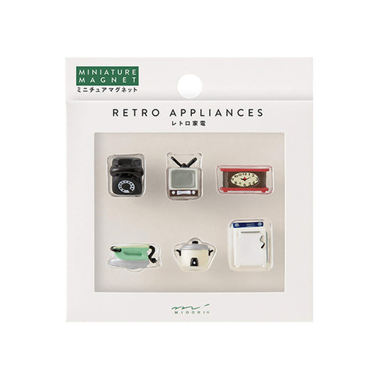 Midori Miniature Magnets 6 - pc Set Retro Appliance C - Magnets