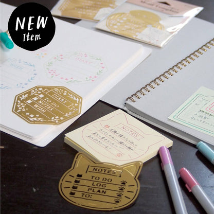 Midori Motif Template Brass - Memo - Template Rulers