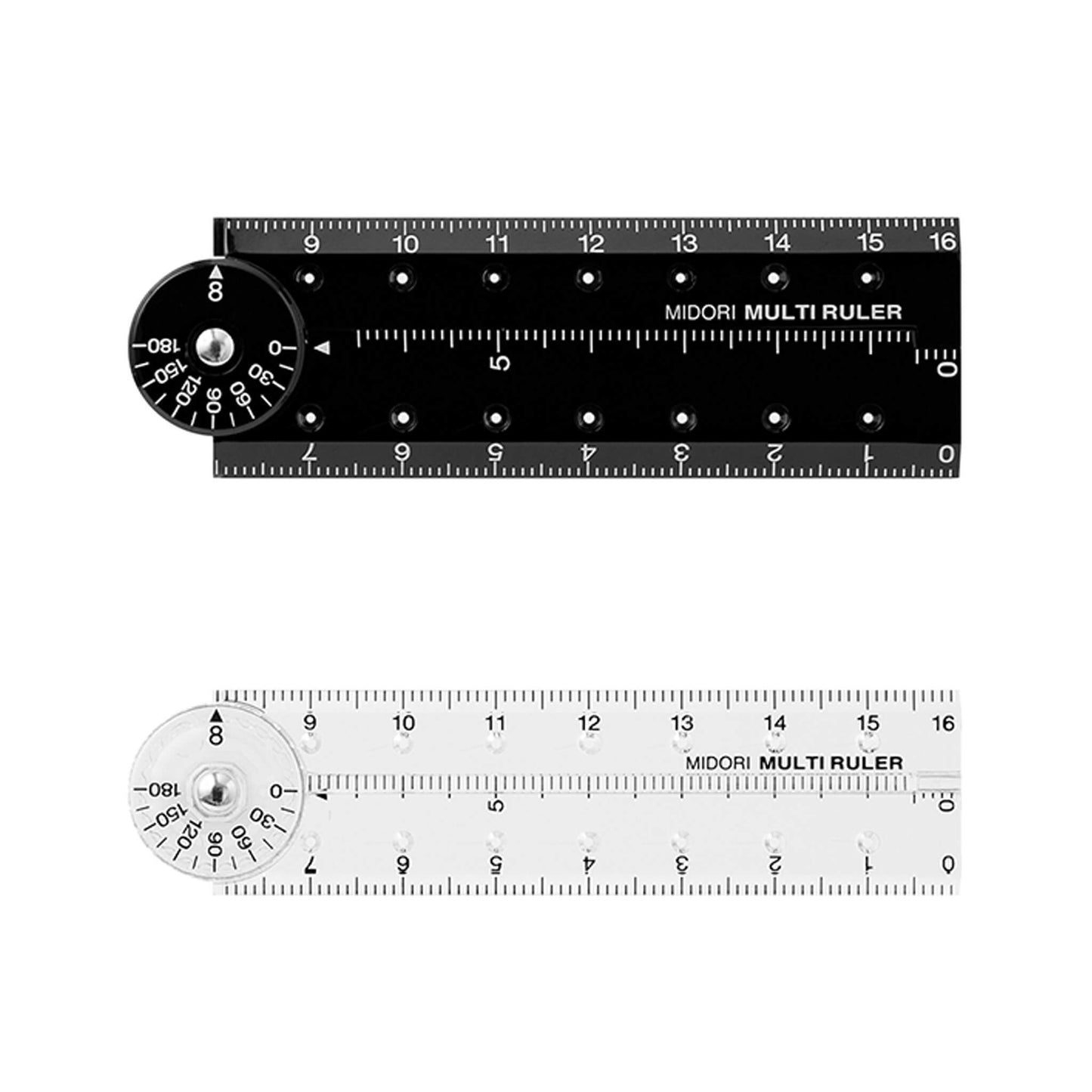 Midori Multi Ruler 16cm - Black - Rulers