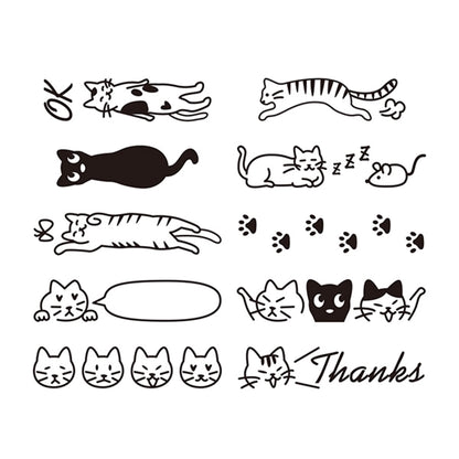 Midori Paintable Rotating Stamp - Cat - Rotary Stamps