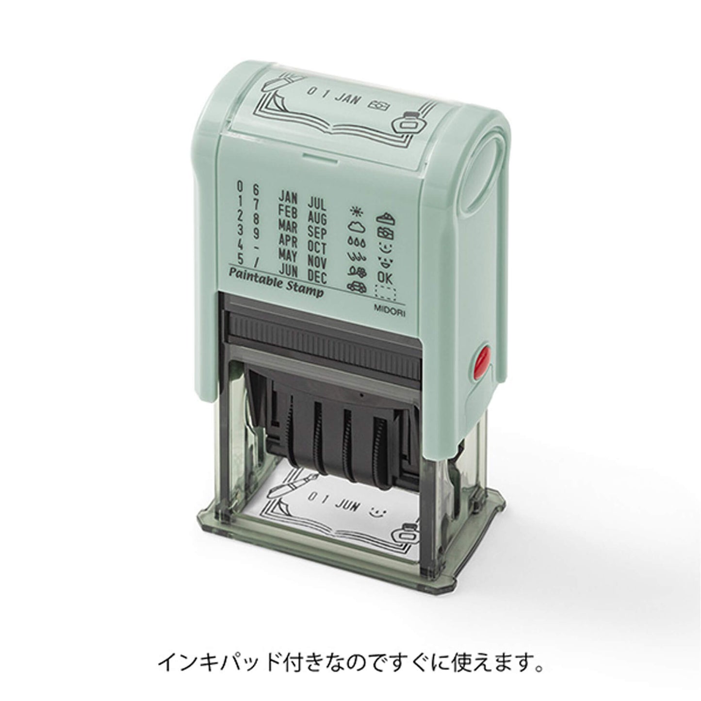 Midori Paintable Rotating Stamp Date - Stationery - Rotary Stamps
